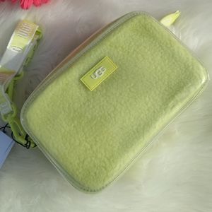 UGG Janey II Clear Sheepskin Plush Pollen Crossbody Bag